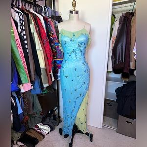 Scala blue and green dress
